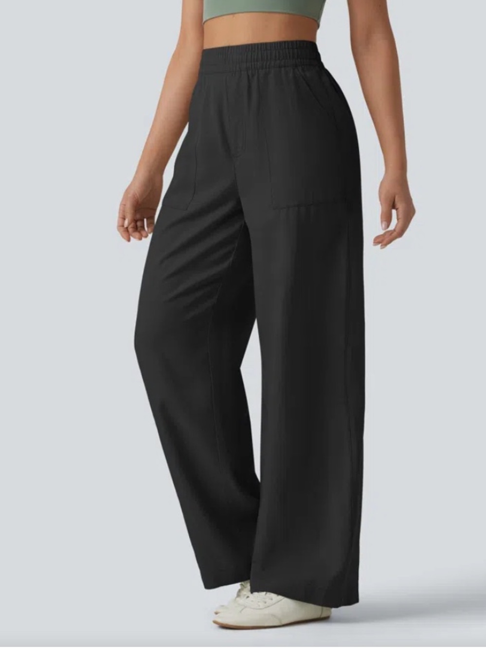XLARGE ( TALL). HALARA LINEN FEEL FLOWY WIDE LEG PALAZZO